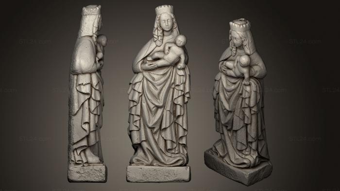 Religious statues (Virgen con el Nio Jess, STKRL_0154) 3D models for cnc