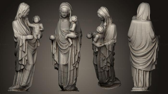 Religious statues (Virgin with the child, STKRL_0156) 3D models for cnc