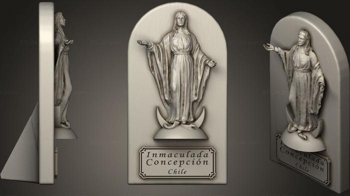 Статуи религиозные (Инмакулада Консепсьон Вуд, STKRL_0164) 3D модель для ЧПУ станка