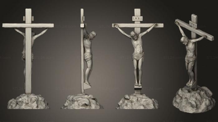 Статуи религиозные (Христос на кресте, STKRL_0185) 3D модель для ЧПУ станка