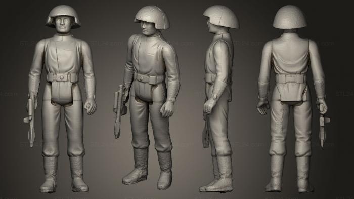 Статуэтки военные (Командир Отряда смерти, STKW_0035) 3D модель для ЧПУ станка