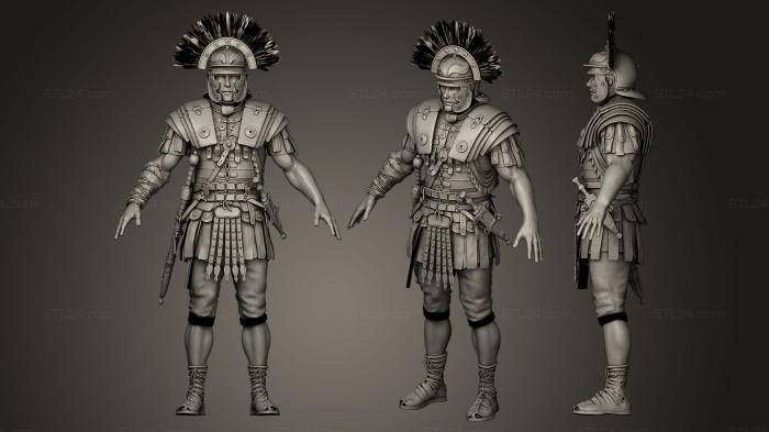 Military figurines (Roman Centurion Evocatus, STKW_0077) 3D models for cnc