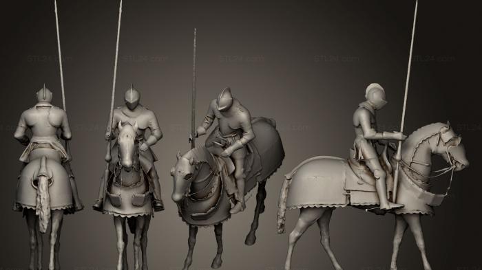 Статуэтки военные (Доспехи для человека и лошади 3, STKW_0170) 3D модель для ЧПУ станка