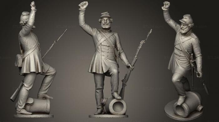 Military figurines (A Victorious Danish Soldier, STKW_0248) 3D models for cnc