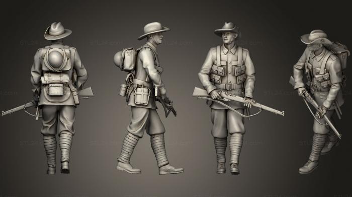 Military figurines (Australia soldiers 1 2, STKW_0266) 3D models for cnc