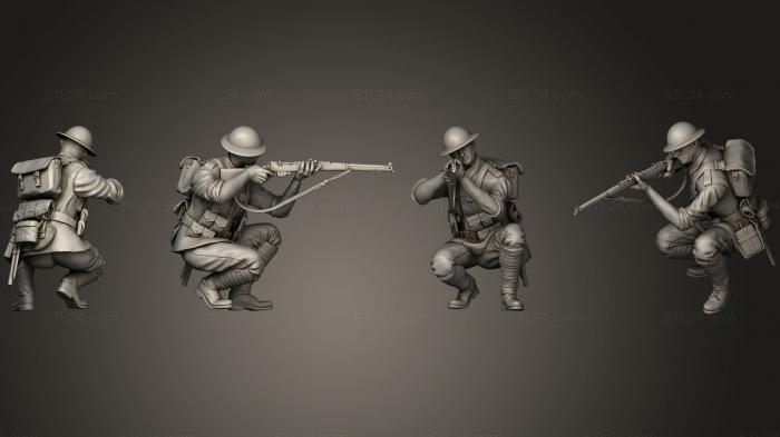 Статуэтки военные (Британские солдаты 1 3, STKW_0282) 3D модель для ЧПУ станка