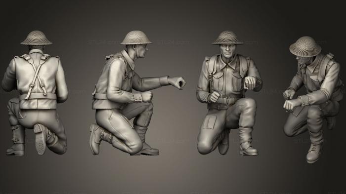 Статуэтки военные (Британские солдаты АРТИЛЛЕРИЯ 2 2, STKW_0298) 3D модель для ЧПУ станка