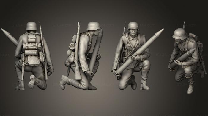 Military figurines (Flak and soldiers, STKW_0309) 3D models for cnc