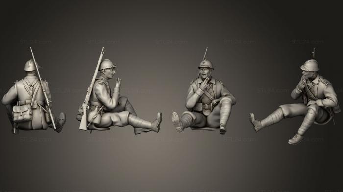 Military figurines (French soldier 224 3, STKW_0334) 3D models for cnc
