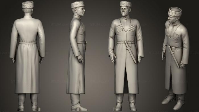 Military figurines (Man in military uniform 0116 4, STKW_0474) 3D models for cnc