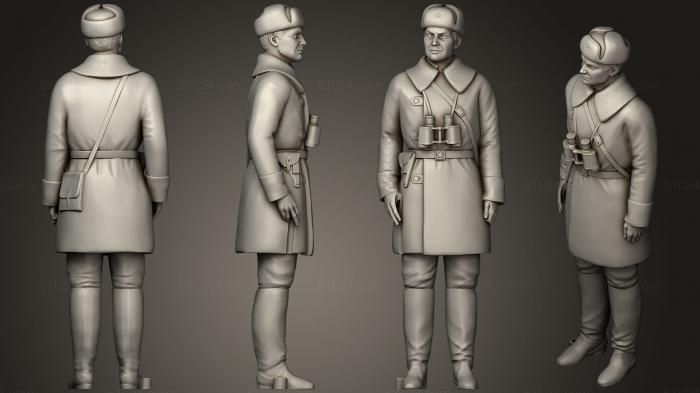 Military figurines (Man in military uniform 0116 5, STKW_0475) 3D models for cnc