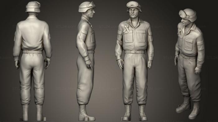 Статуэтки военные (Мужчина в военной форме 0116 11, STKW_0478) 3D модель для ЧПУ станка
