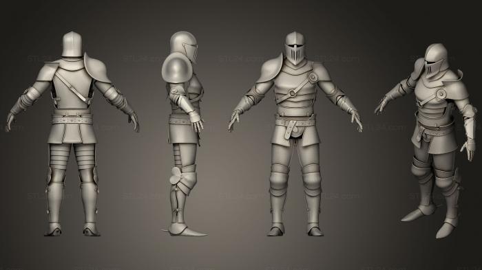 Military figurines (Medieval Knight Armor, STKW_0484) 3D models for cnc