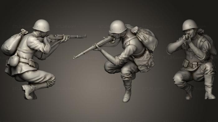 Статуэтки военные (Солдат 2 России23 4, STKW_0527) 3D модель для ЧПУ станка