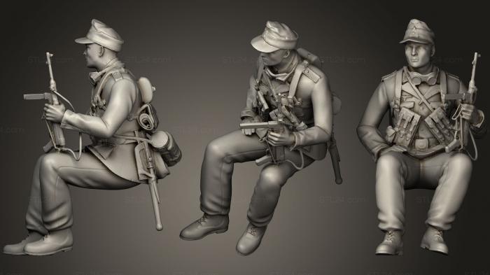 Military figurines (soldiers Afrika Korps02, STKW_0531) 3D models for cnc