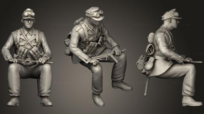 Military figurines (soldiers Afrika Korps05, STKW_0534) 3D models for cnc