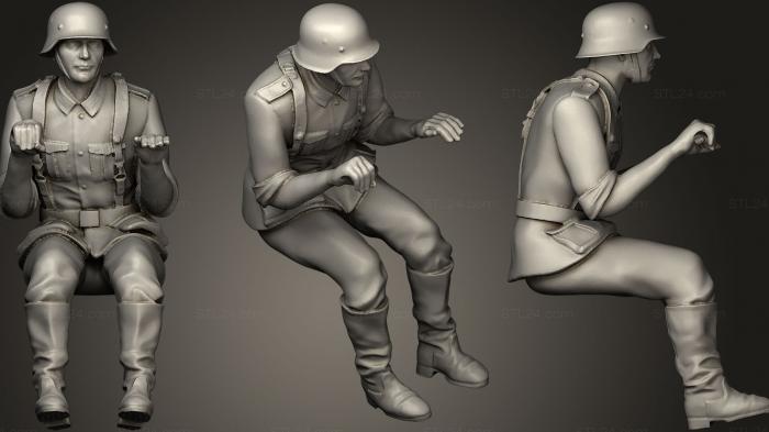 Статуэтки военные (Человек в военной форме, STKW_0546) 3D модель для ЧПУ станка