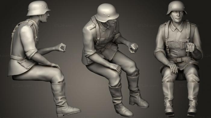 Military figurines (soldiers for Flak 8, STKW_0549) 3D models for cnc