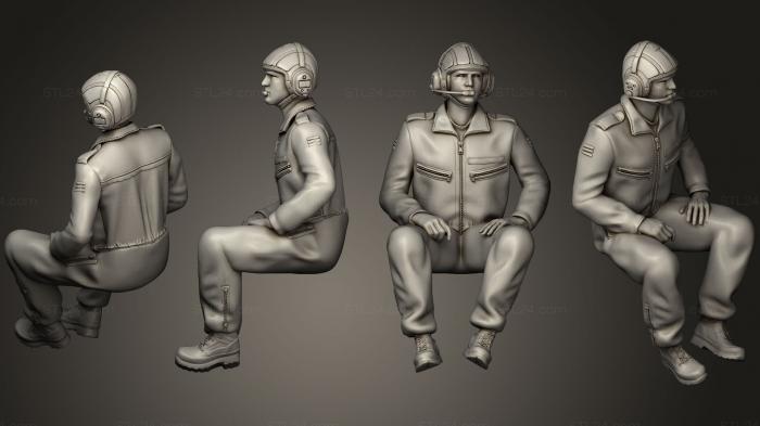 Military figurines (tank crew, STKW_0573) 3D models for cnc