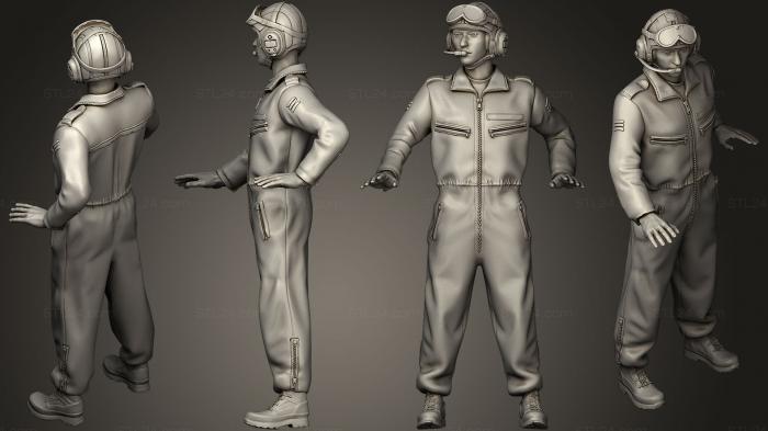 Military figurines (tank crew, STKW_0574) 3D models for cnc
