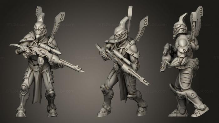 Military figurines (Amish space elf guard 5, STKW_0594) 3D models for cnc