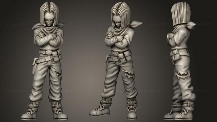 Military figurines (Android 17 Dragon Ball, STKW_0606) 3D models for cnc