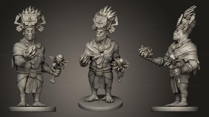 Military figurines (Ape man shaman, STKW_0611) 3D models for cnc