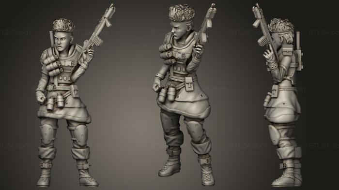 Military figurines (Apex Legends Bangalore, STKW_0612) 3D models for cnc