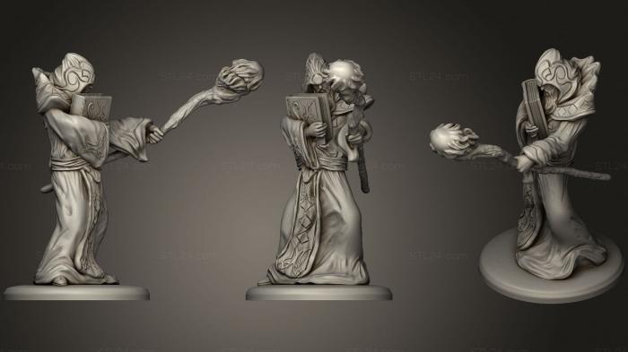 Military figurines (Arcane mage attack stance, STKW_0617) 3D models for cnc