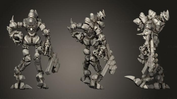 Military figurines (Armored Alien, STKW_0620) 3D models for cnc