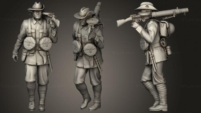 Military figurines (Australia soldiers ww1 1, STKW_0626) 3D models for cnc