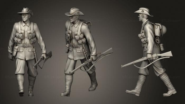Military figurines (Australia soldiers ww1 2, STKW_0627) 3D models for cnc