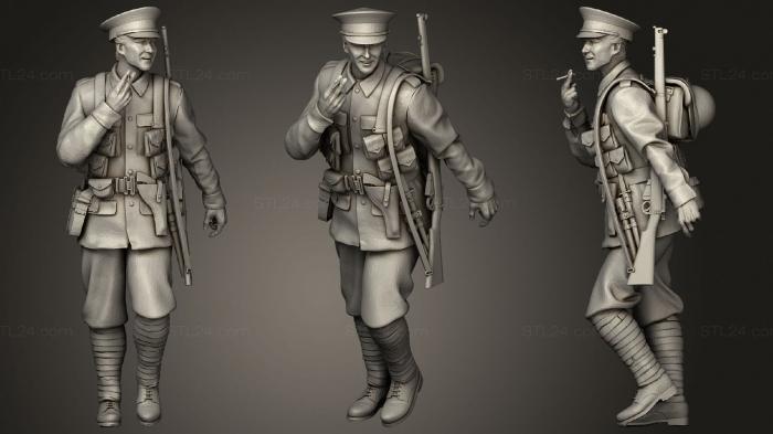 Military figurines (Australia soldiers ww1 3, STKW_0628) 3D models for cnc