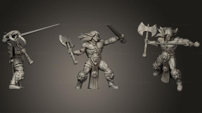 Military figurines (Avatars of War Barbarian Mercenary, STKW_0632) 3D models for cnc