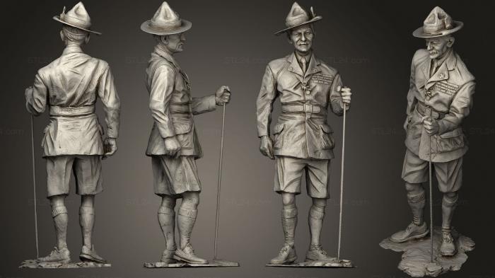 Military figurines (Baden Powell Jambo fixed, STKW_0634) 3D models for cnc
