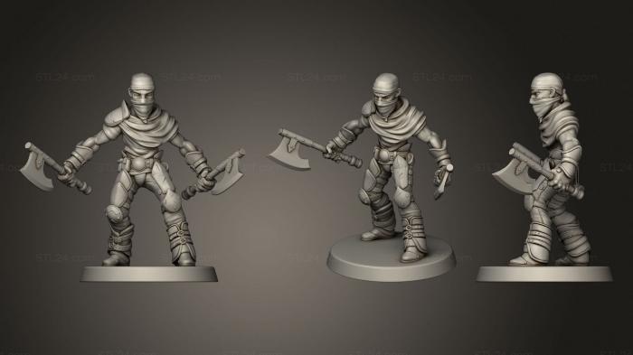 Military figurines (Bandit Melee, STKW_0639) 3D models for cnc