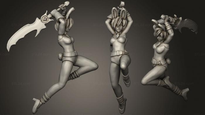 Military figurines (Battle Bunny Riven, STKW_0647) 3D models for cnc