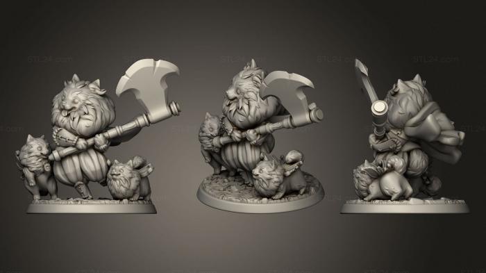 Military figurines (Beau The Pomeranian Swarm Ranger, STKW_0655) 3D models for cnc