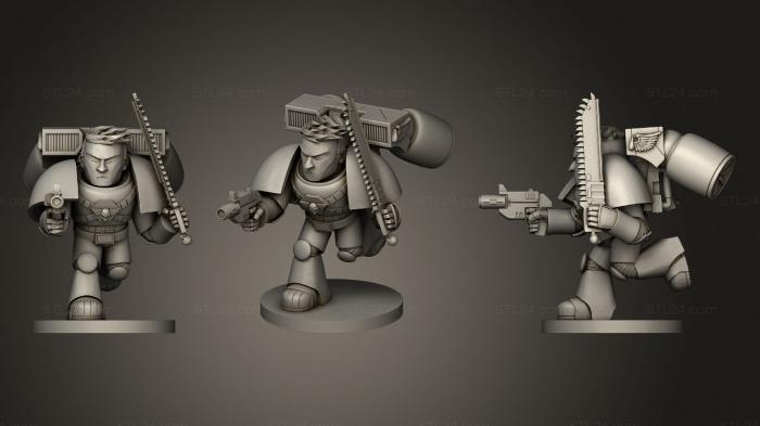 Military figurines (Blood Angel Warhammer, STKW_0668) 3D models for cnc