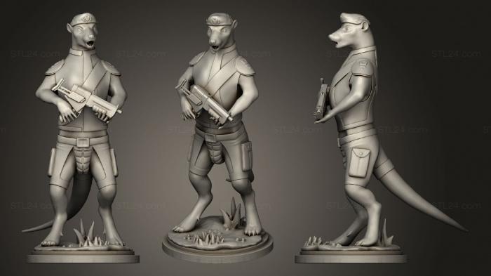 Military figurines (Bobiverse Pav Soldier Test Pose, STKW_0670) 3D models for cnc