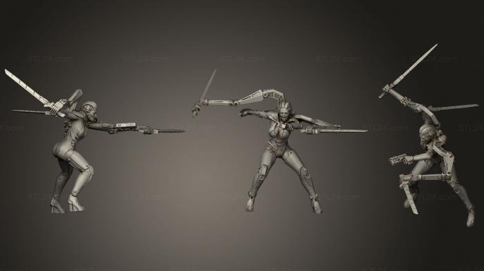 Military figurines (Bomber Girl Zoe Razor, STKW_0672) 3D models for cnc