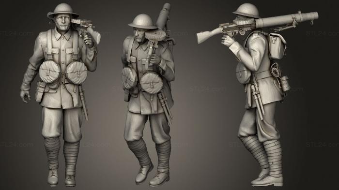 Статуэтки военные (Британские солдаты первой мировой войны 1 3, STKW_0683) 3D модель для ЧПУ станка
