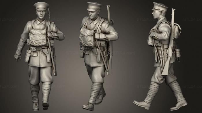Статуэтки военные (Британские солдаты 1- й мировой войны 5, STKW_0685) 3D модель для ЧПУ станка