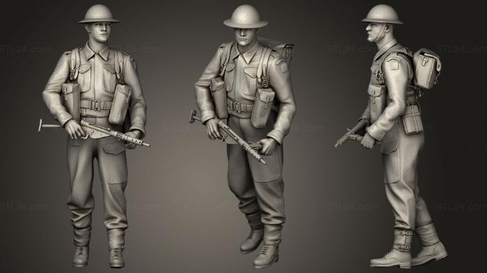 Статуэтки военные (Британские солдаты Второй мировой войны 2, STKW_0688) 3D модель для ЧПУ станка
