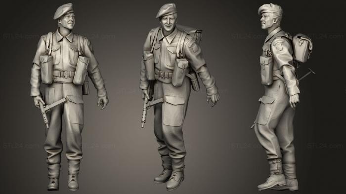 Статуэтки военные (Британские солдаты Второй мировой войны 3, STKW_0689) 3D модель для ЧПУ станка