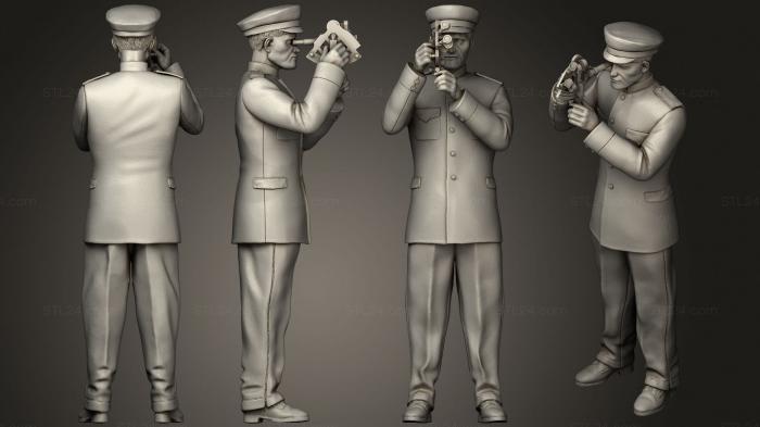 Military figurines (Captain and offecers of sailing ship3, STKW_0705) 3D models for cnc