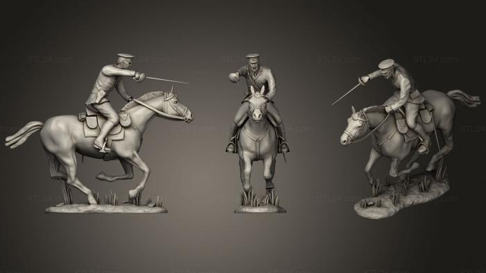 Military figurines (Cavalry charge WW1 British, STKW_0713) 3D models for cnc