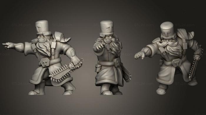 Military figurines (Charge Dwarf v1, STKW_0719) 3D models for cnc