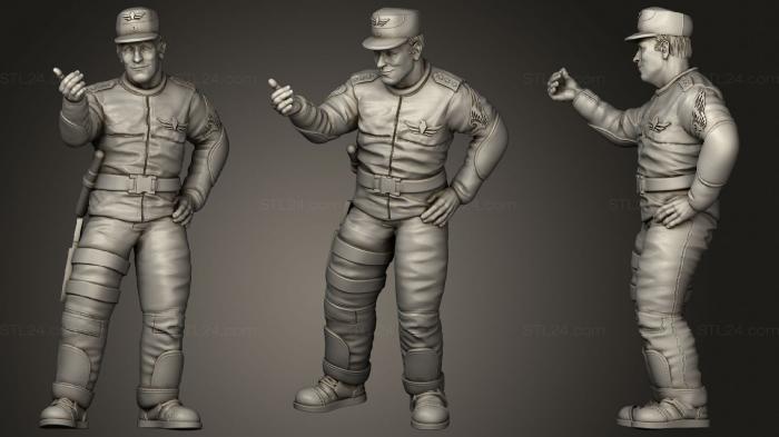 Статуэтки военные (Мастер подготовки Колониальной космической пехоты сержант Том Браун, STKW_0745) 3D модель для ЧПУ станка