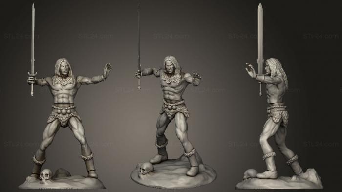 Military figurines (Conan O Barbaro, STKW_0752) 3D models for cnc